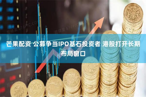 芒果配资 公募争当IPO基石投资者 港股打开长期布局窗口
