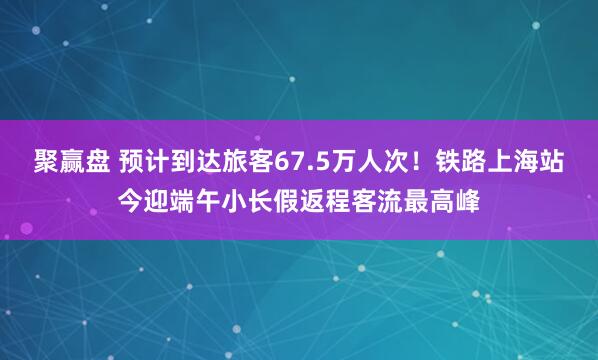 聚赢盘 预计到达旅客67.5万人次！铁路上海站今迎端午小长假返程客流最高峰